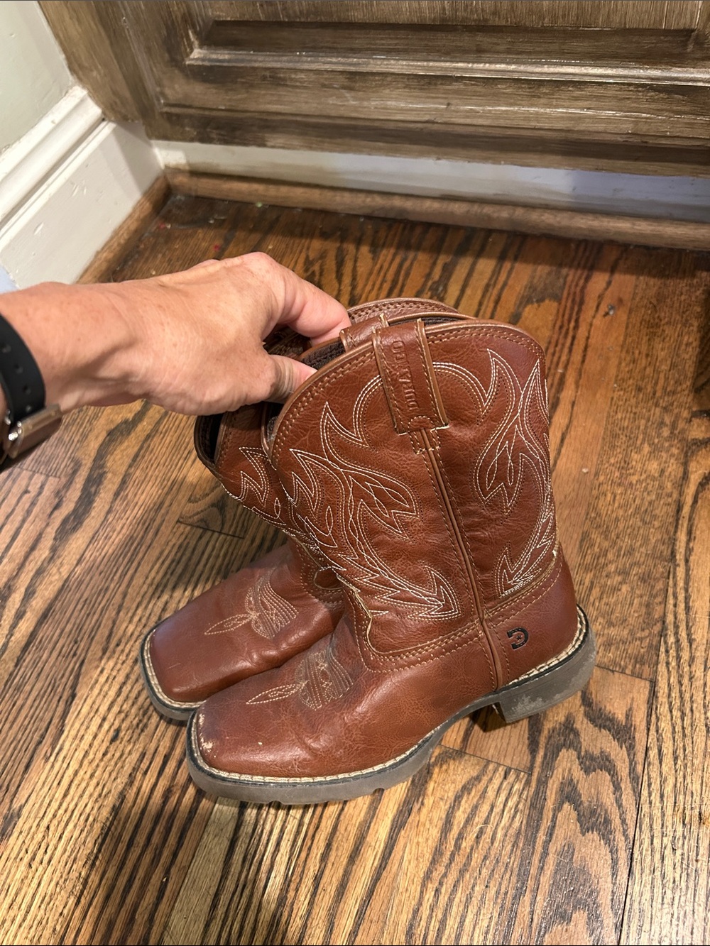 Durango Kids Chestnut Brown Western Pull-On Boots